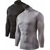 Pack 2 Camisetas Térmicas Con Cuello Alto Para Hombre