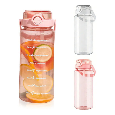 Botella De Agua Deportiva Rosa Gimnasio Con Escala 2l Antigolpes Reutilizable Con Pajilla Removible Botella Deportiva Escala De Hidratación Termo Agua Antifugas Para Gym Ciclismo Senderismo Sin Bpa | MercadoLibre