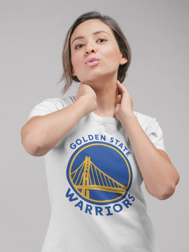 Playera Algodon Premium: Golden State Warriors Mujer 