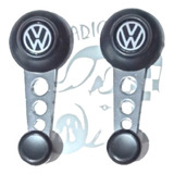 Manija Elevar Interior Vocho Combi Caribe Cromada Modelo Circulos Logo Vw Par 2piezas Volkswagen