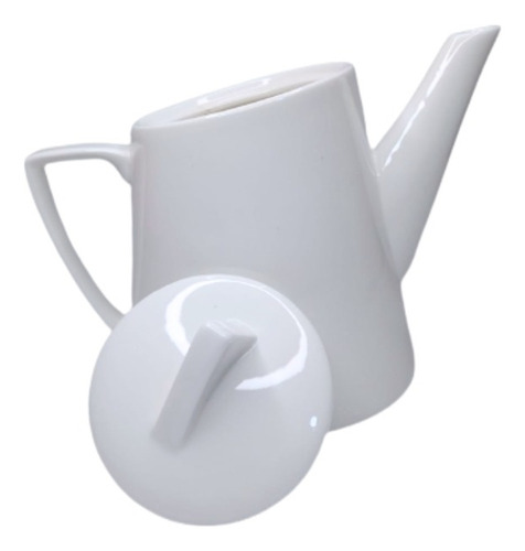 Tetera Porcelana Blanca Cafetera Tapa X920ml Bazar