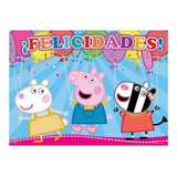 Afiche Bienvenidos Peppa Pig X 1 U. Cotillón Juanalalo