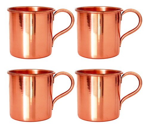 Caneca Moscow Mule Em Cobre 350ml | Kit 4 Unid.