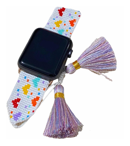 Extensible Miyuki Para Apple Watch 42/44mm Corazones Colores