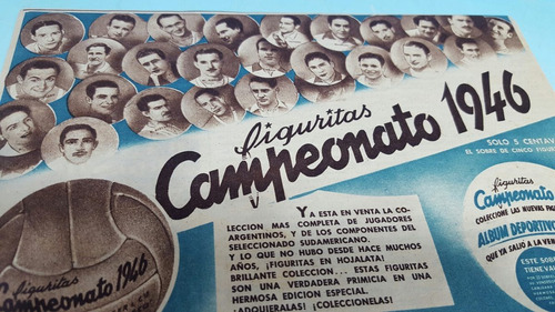 Antigua Publicidad De Revista Figuritas Campeones 1946