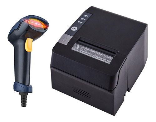 Impresora Pos Térmica 80mm Usb+lector Código De Barra Laser