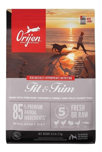 Alimento Orijen Fit & Trim Para Perro Adulto Todos Los Tamaños Sabor Mix En Bolsa De 2kg