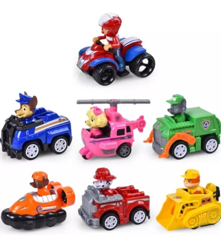 Set 7 Figuritas Paw Patrol + Morral De La Patrulla Gratis