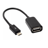 Cable Adaptador Micro Usb Macho A Usb Hembra, Negro