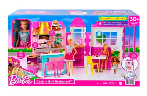 Playset Barbie Restaurante Con Muñeca