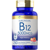 Vitamina B12 5000 Mcg (250 Tabletas) Carlyle Hecho En Usa