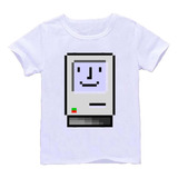 Remera Blanca Adultos  8 Bits Pixeles Pixel R176