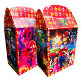 50 Cajas Dulceros Mario Bros Fiesta Carton Aguinaldos Bolo