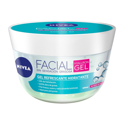 Gel Facial Nivea Cuidado Facial Con Ácido Hialurónico 100ml