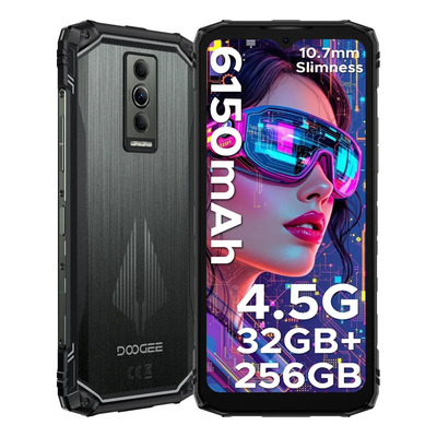 Doogee Blade10 Pro Energy celulares Android 15 32GB RAM+256GB ROM teléfono resistente 6.6 pulgada HD+90Hz Smartphone 6150mah Cámara 50MP rudo phone \u002Fcelulares economicos Color negro\u002Fdual sim | Meses sin interés
