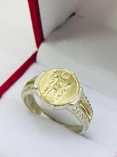 Anillo San Expedito Plata 925 Y Oro 