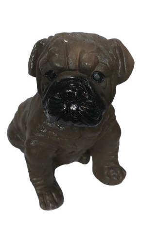 Cofre Pug Cachorro Dog Gesso Grande Efeite Decoração Moedas 