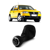 Manopla Cambio Aro Cromado + Coifa Vw Gol G4 Napa