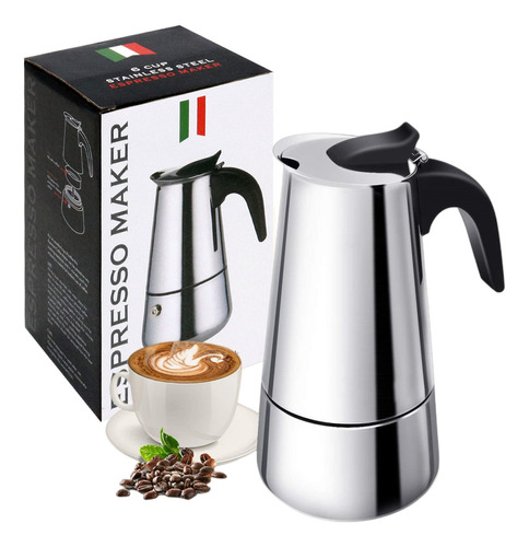 Cafeteras Italianas Café Expresso Moka Acero Estufas 6 Tazas