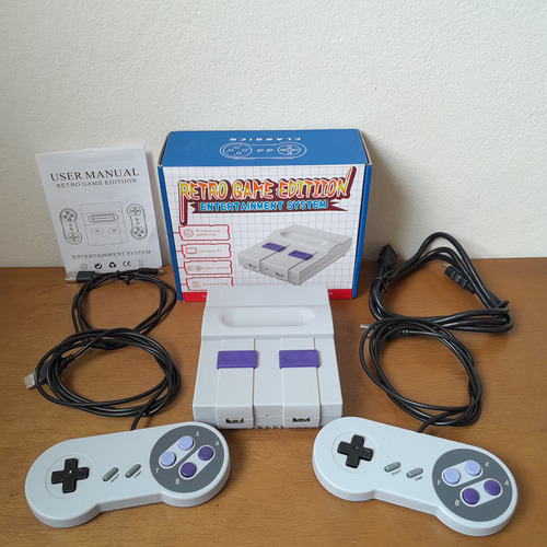 Retro Game Edition Compatível Com Jogos Super Nintendo Snes + Nes - 2 Controles