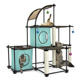 Gatito Ciudad Garra Mega Kit Muebles Del Gato, Gato Condo Co