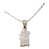 Collar Cadena Mujer Perro Pug Plata Ley 925 + Caja Regalo