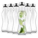 Juego De Botellas De Agua De Vidrio De 618 Oz Tapas De ...