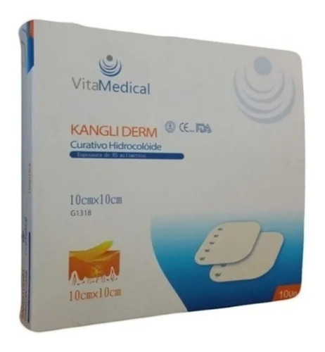 Kangli Derm Curativo Hidrocoloide S/ Borda10x10 -10 Unidades