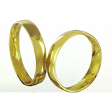 Par Argollas Matrimonio Oro Macizo De 10k Confort 