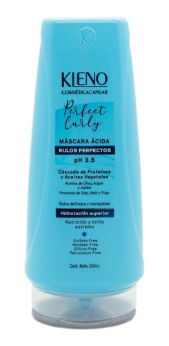 Kleno Perfect Curly Mascara Acida Rulos Rizos 200ml Local