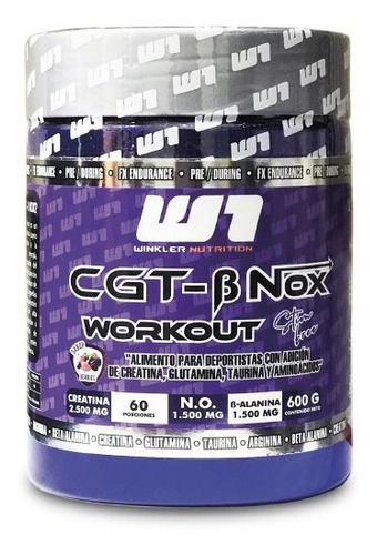 Winkler Nutrition Cgt B Nox Workout 60 Servicios Creatina, B Alanina, Taurina