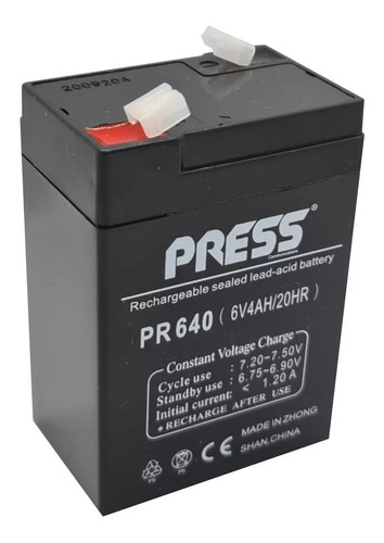 Bateria De Gel 6v 4a Press Conector: Fo-01