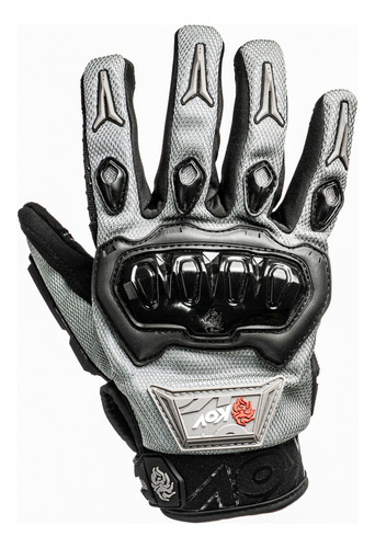 Guantes Motociclista Kov Delta Negro Con Rojo  Limp De Mica Talla Xxl