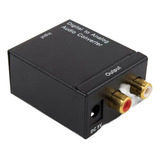 Conversor De Áudio Analógico Digital Óptico Coaxial Rca