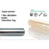 Rollo Film Adherente 38x300 Mts + Rollo Papel Aluminio 1 Kg