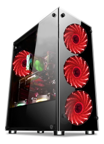 Gabinete Gamer Vidro Usb3.0 Xway 01150 Com 4 Fan Cooler