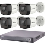 Kit Seguridad Hikvision Dvr 4k 4ch + 4 Camaras 5mp Ext