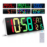 Reloj De Pared Digital Grande Con Pantalla Grande De 17.2 Pu