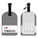 Nicokee I Love Heart Gymnastics Etiquetas De Equipaje Maleta