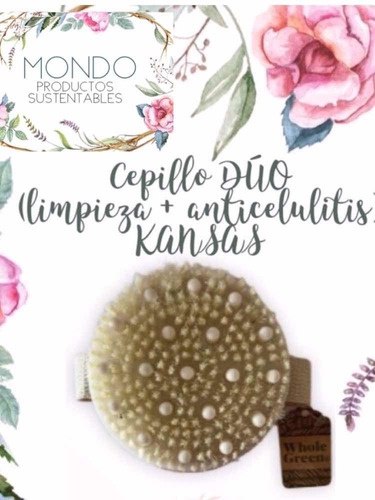 Cepillo Kansas Duo Limpieza+anticelulitis Bambú Whole Green