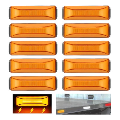 10 Pz Plafon Gel Plasma Fijo Estrobo Lateral Para Kenworth | Meses sin interés