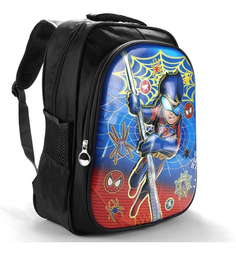 Mochila Escolar Infantil Super Spider Com Masculina Heróis