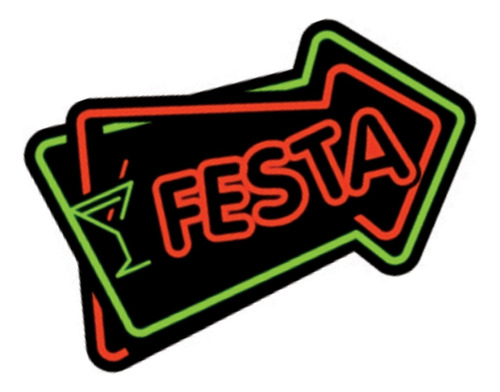 Placa Festa Neon Mdf Decoração Aniversário Balada Teen