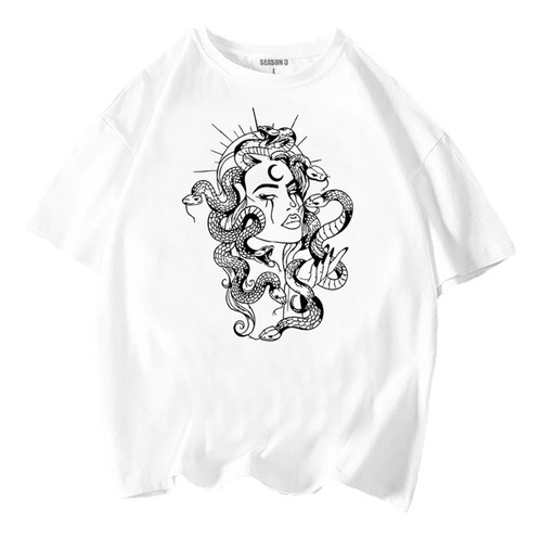 Playera De  Medusa Oversize Fkttsh Moda Urbana D58