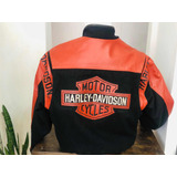 Chamarra Harley Davidson Para Hombre De Lana Y Piel Original