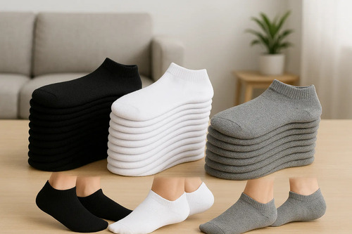 Kit 24 Pares Meia Soquete Cano Curto Unissex Atacado Cores | MercadoLivre