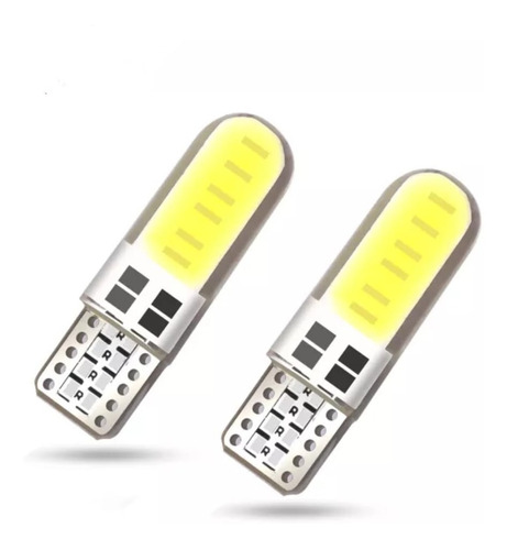 2 Pcs Led T10 Pellizco Con Silicon Gel Moto Carros