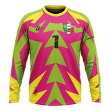 Camiseta Manga Longa Filtro Uv México Copa Retrô Goleiro