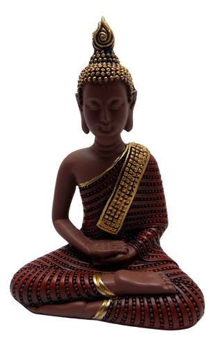 Buda Hindu Tibetano Sidarta Dourado Estatueta 12cm