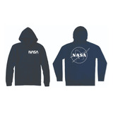 Sudadera Nasa Frente Y Espalda Con Gorro Hombre Mujer